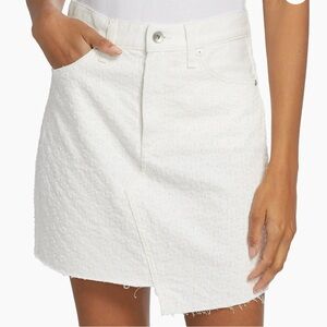 Rag & Bone Kayla Tweed Denim Skirt - White